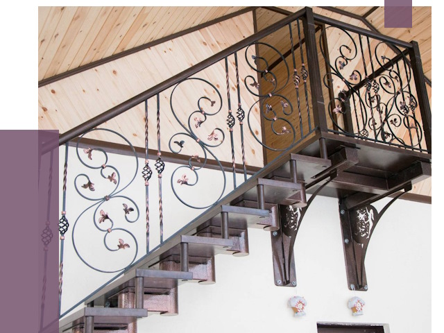 Кованые лестницы в Нальчике от 80831 руб. под ключ