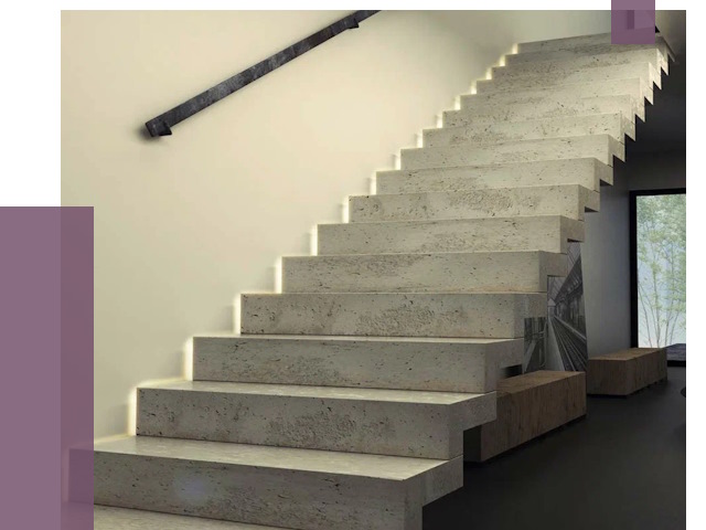 Облицовка бетонных лестниц в Нальчике от 4663 руб/м2 