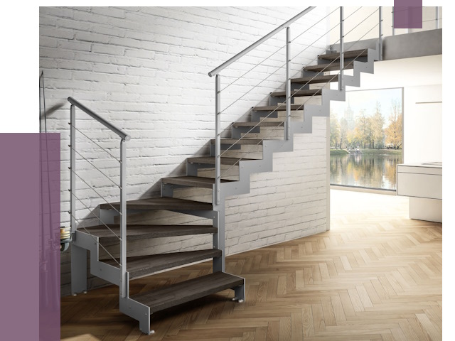 Г-образные лестницы под ключ в Нальчике от 37566 руб. | ПРОЛЁТ-Нль