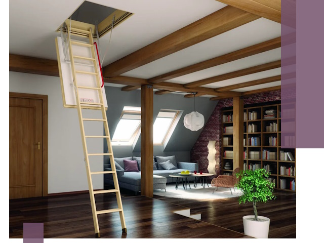 Чердачные лестницы под ключ в Нальчике: изготовление и монтаж