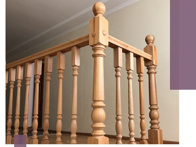 Деревянные перила на заказ в Нальчике: монтаж и изготовление