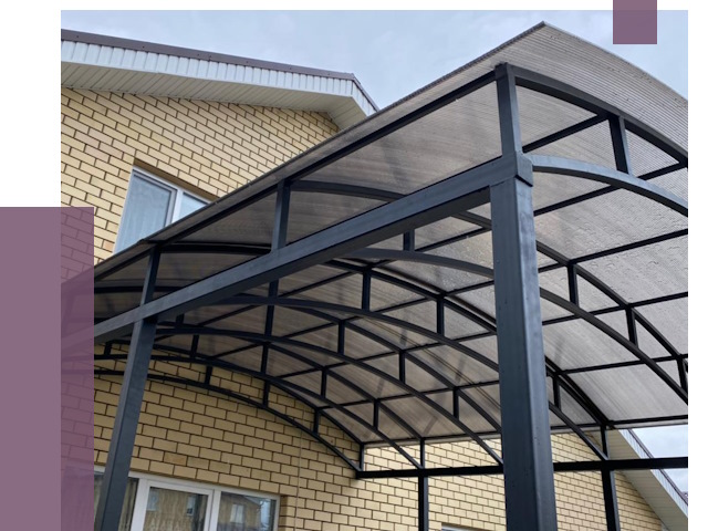 Монтаж козырьков в Нальчике от 11658 руб. | ПРОЛЁТ-Нль