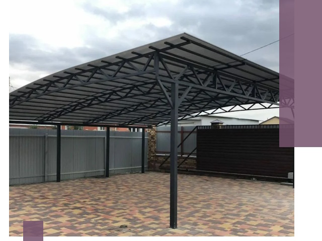 Недорогие навесы под ключ в Нальчике — изготовление и монтаж