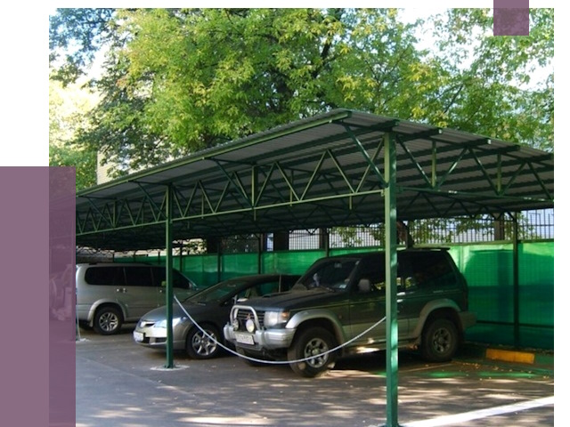 Навесы для парковки в Нальчике от 81350 руб. заказать | ПРОЛЁТ-Нль