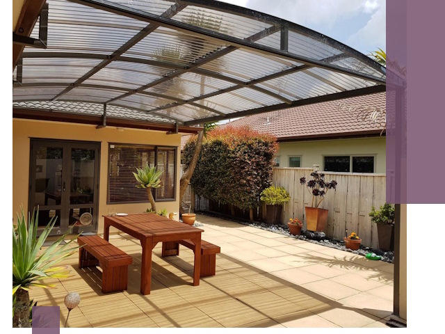 Навесы во двор под ключ в Нальчике — изготовление и монтаж