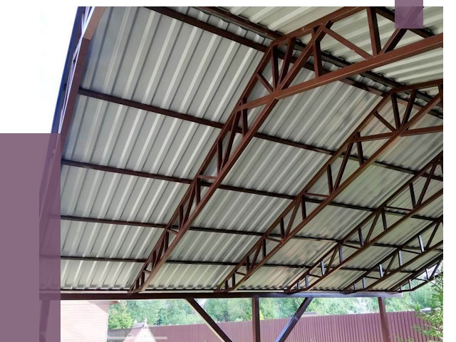 Навесы из профнастила в Нальчике от 7461 руб. | ПРОЛЁТ-Нль