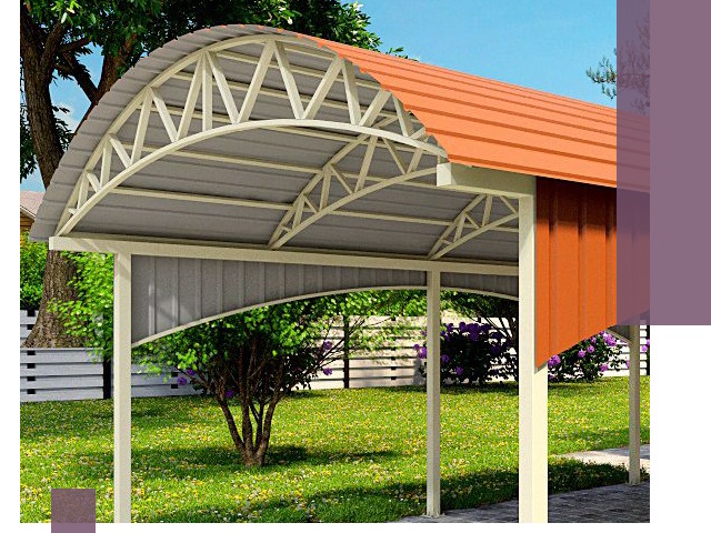 Навесы из профнастила под ключ в Нальчике — установка и монтаж