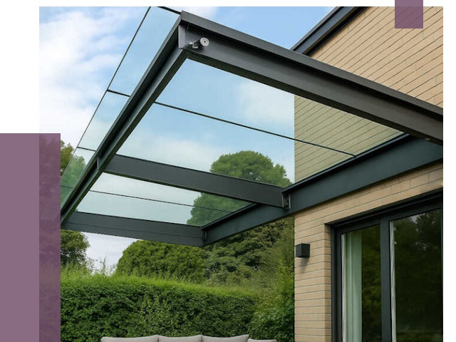 Стеклянные навесы и козырьки в Нальчике от 12436 руб.