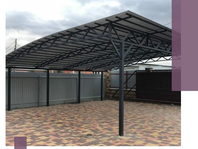 Металлические навесы под ключ в Нальчике — изготовление и монтаж