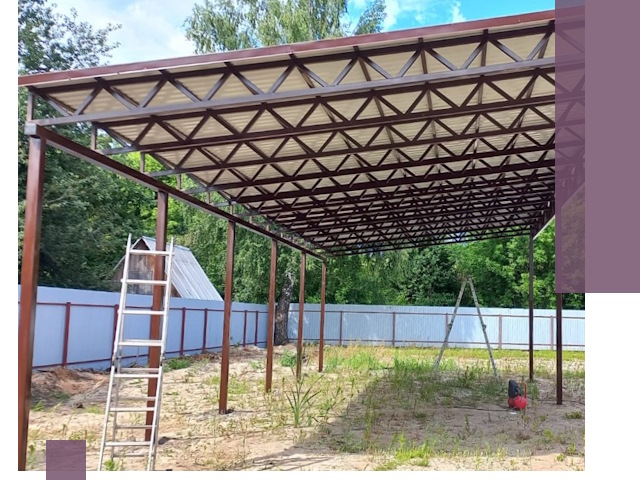 Односкатные навесы под ключ в Нальчике — изготовление и монтаж