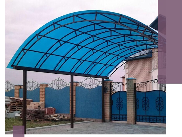 Арочные навесы под ключ в Нальчике — изготовление и монтаж