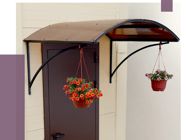 Козырьки над входом в Нальчике от 15026 руб.  | ПРОЛЁТ-Нль