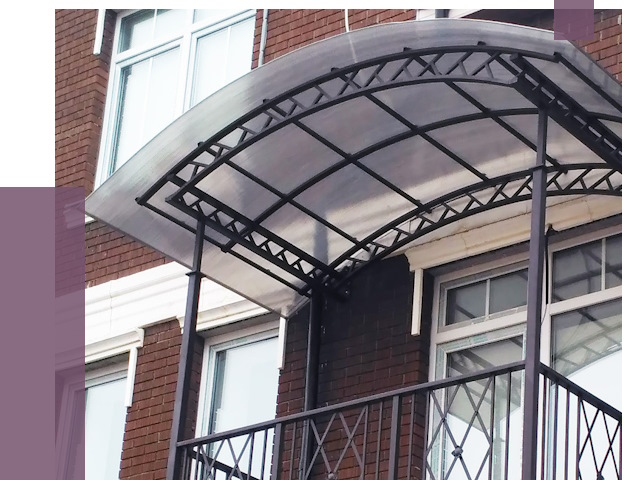 Козырьки над балконом в Нальчике от 8757 руб.  | ПРОЛЁТ-Нль