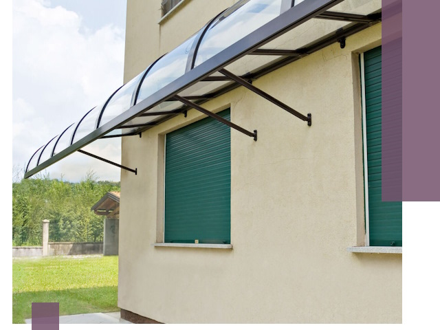 Козырьки над окнами в Нальчике — изготовление и монтаж по выгоде