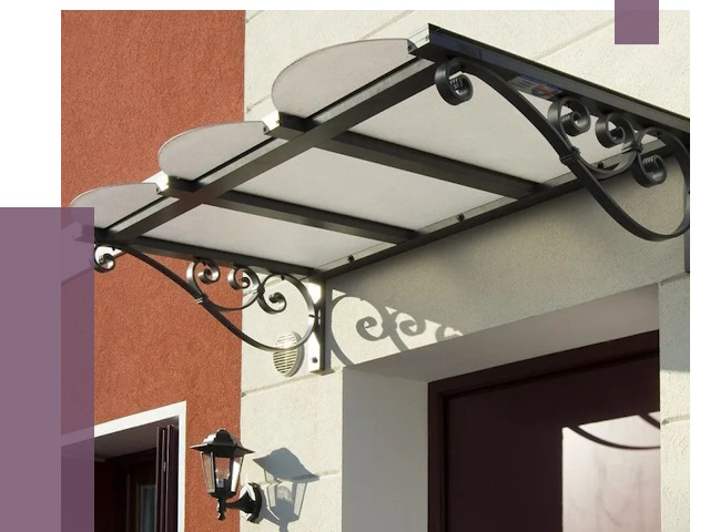 Односкатные козырьки в Нальчике от 8498 руб.  | ПРОЛЁТ-Нль